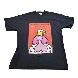 Vintage Screen Stars Shirt Mens XL Black Oktoberfest Munchen 1998 Graphic Tee
